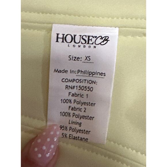 House of CB Vivienne Yellow Floral Strapless Drape Corset Bustier Crop Top XS - Picture 6 of 6